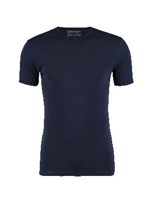 Garage tshirt deep o-neck body fit s/sl blauw