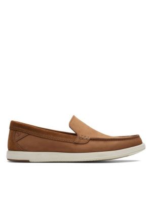 Clarks Bratton Loafer Dark Tan Nubuck