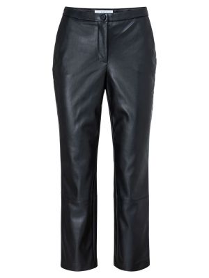 Yaya faux leather trousers high waist 7/8 black