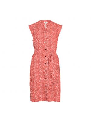 Object objleonora seline s/s dress hot coral aop