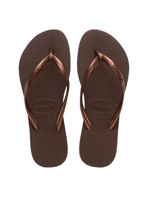 Havaianas Slim slipper dark brown/metal acoused