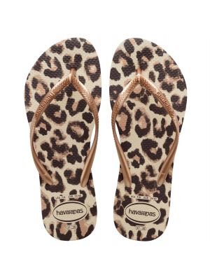 Havaianas Slim animals beige/rose gold dark brown