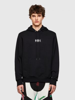 Diesel s-girk-hood-smalllogo sweater grijs 9xx