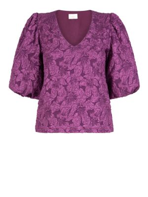 Aaiko cary jacquard top grape