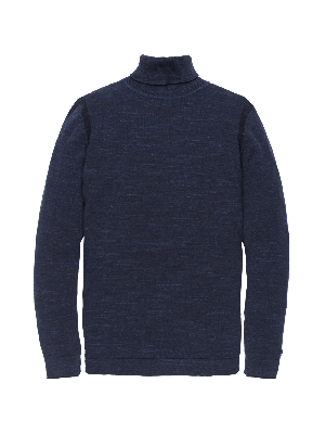 Cast Iron roll neck cotton heather plated dr blues