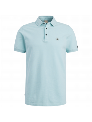 Cast Iron polo organic cotton pique light blue