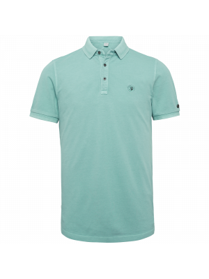 Cast Iron polo organic cotton pique slate gray