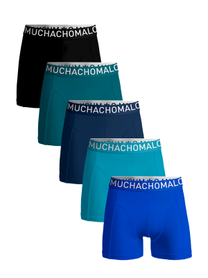 Muchacomalo 5-pack light cotton solid boxer multi