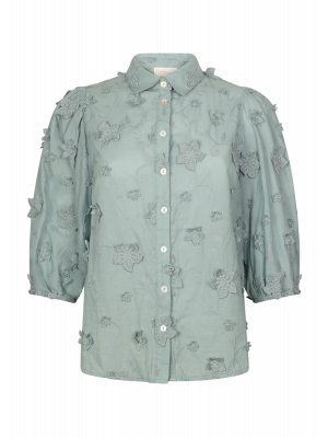 Aaiko lien co blouse rosemary blue