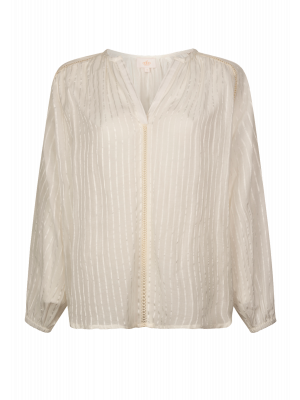 Aaiko liza stripe blouse les blancs