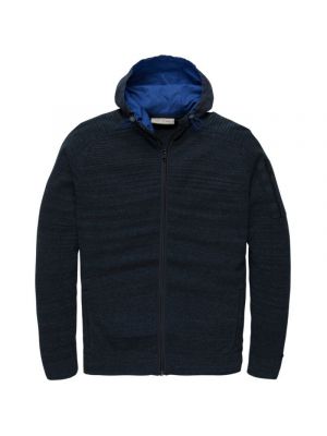 Cast iron hooded jacket cotton heather dark sapphi