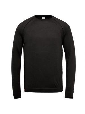 Cast iron crewneck slim fit merino wol black