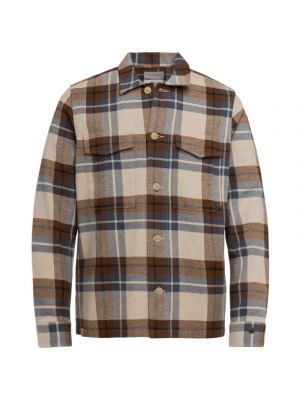 Cast Iron shirt big dyed check relaxed silver lini