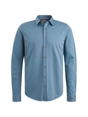 Cast iron long sleeve shirt twill jersey bluefin