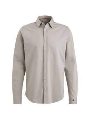 Cast iron long sleeve shirt twill jersey khaki