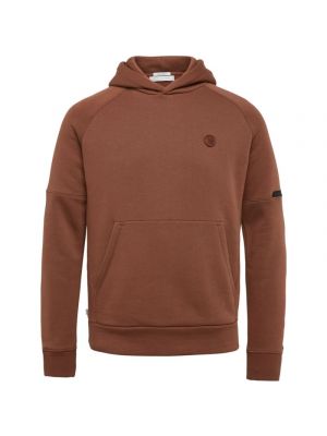 Cast Iron hooded regular fit cotton cappuccino