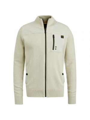 Pme Legend zip jacket knit sweat combi bone white