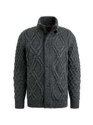 Pme legend zip jacket knit mixed yarn antracite