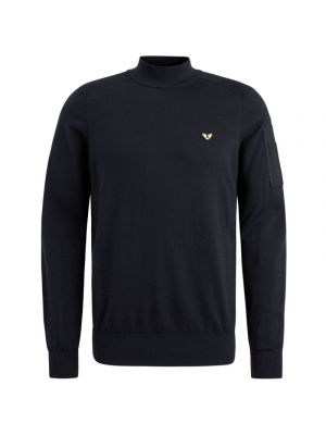 Pme legend mock neck cotton knit black