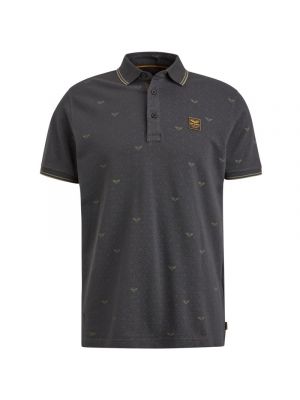 Pme legend s/s polo fine pique print asphalt