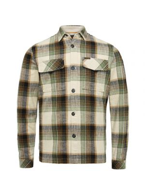 Pme legend l/s shirt cotton yarn check green