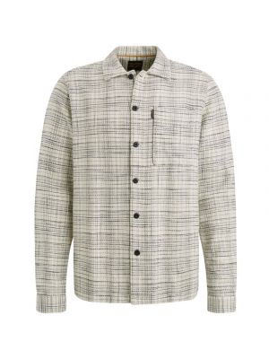 Pme legend  l/s shirt multi clr mattweave white