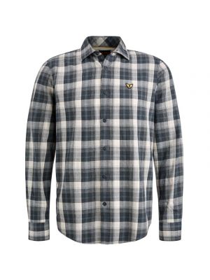 Pme legend l/s shirt yarndyed check black onyx