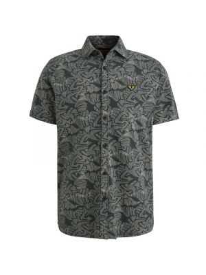 Pme legend s/s shirt print on jersey pique green