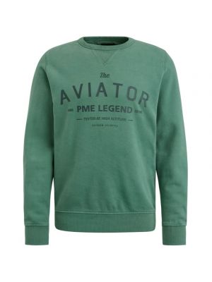 PME Legend crewneck gd terry with spray dark ivy