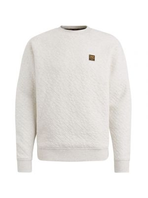 Pme legend crewneck cable jacquard sweat white