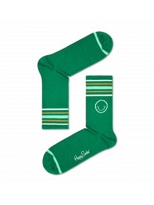 Happy Socks Striped 3/4 Crew Sock Green