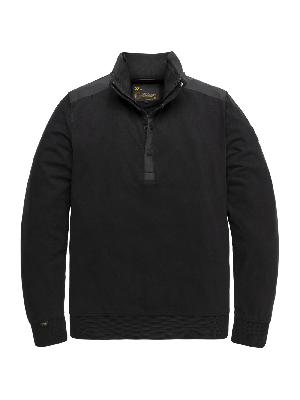 Pme half button collar xv heavy jersey black