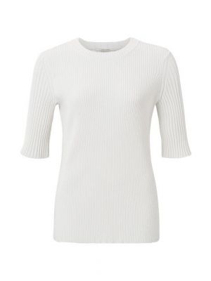 YAYA two tone rib top bright white