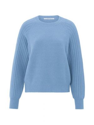 YAYA rib mixed sweater ls bel air blue