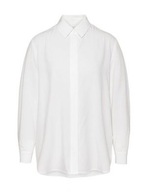 Yaya woven l/s blouse with buttons pure white