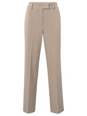 Yaya woven straight fit pantalon timber wolf brown