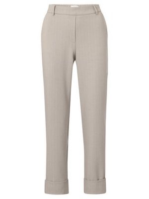 Yaya soft pinstripe pantalon straight leg gray