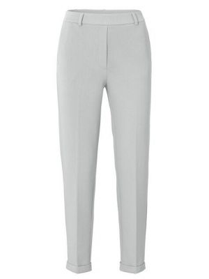 YAYA scuba straight leg trousers harbor mist grey