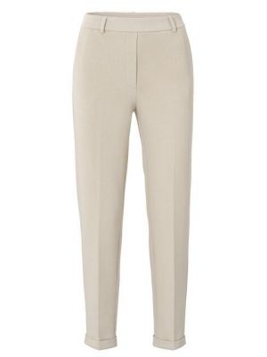 YAYA scuba straight leg trousers feather grey