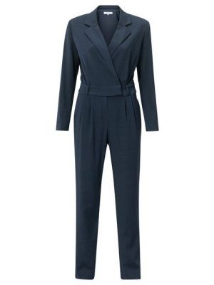 YAYA woven longsleeve jumpsuit space blue