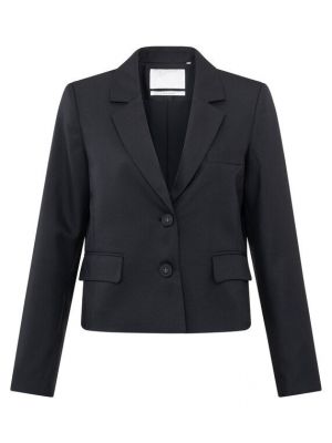 Yaya short woven blazer with pockets black