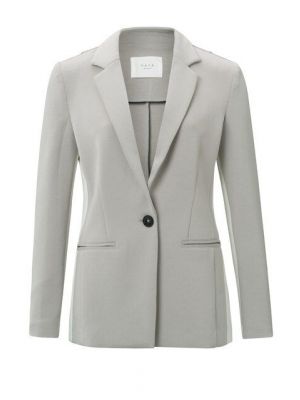 YAYA scuba blazer with stripe detail paloma grey