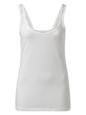 Yaya singlet with split elastic straps pure white