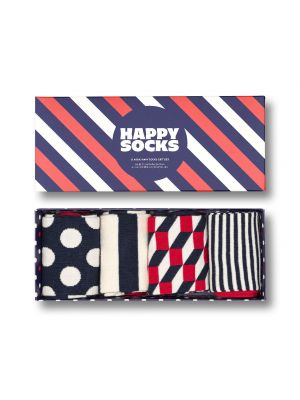 Happy Socks 4Pack Classic Navy Socks Gift Set