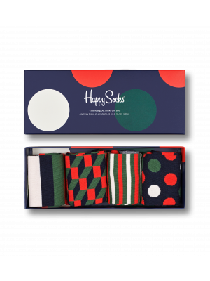 Happy Socks 4-Pack Classic Holiday Gift Set 41-46