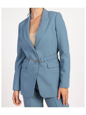 Aaiko amilla belt blazer ash blue