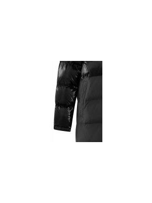 YAYA long puffer jacket hoodie en pockets black