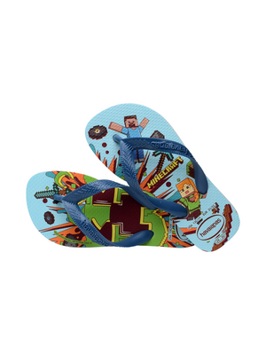 Havaianas Kids Minecraft White/Blue Confy