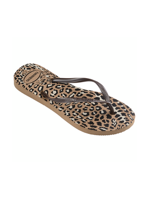 Havaianas Slim Animals Rose Gold/Cafe